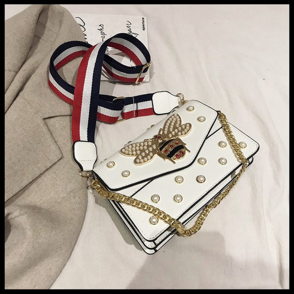 NEW AVA Pearl Bee Shoulder Bag Crossbody - Picture 5 of 6